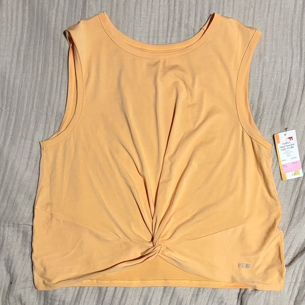Women's Peach Twist Front Tank Top